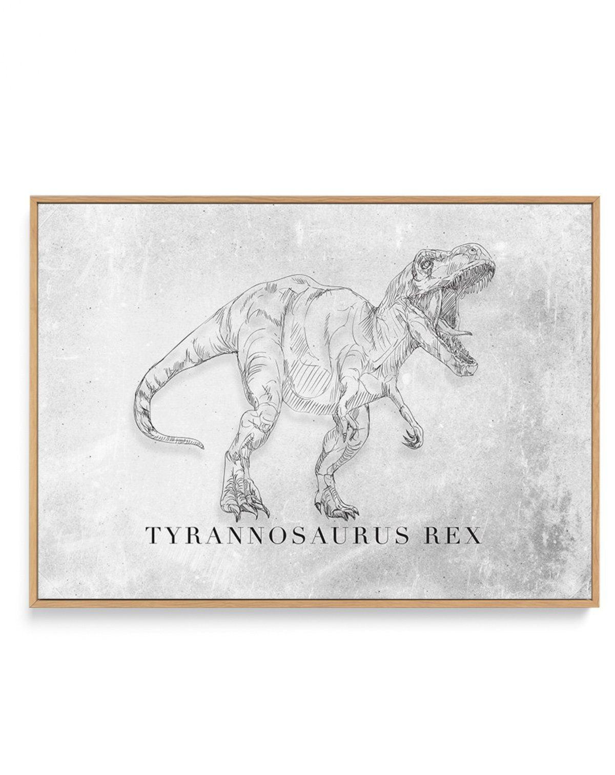 Tyrannosaurus Rex LS | Dinosaur Collection | Framed Canvas-CANVAS-You can shop wall art online with Olive et Oriel for everything from abstract art to fun kids wall art. Our beautiful modern art prints and canvas art are available from large canvas prints to wall art paintings and our proudly Australian artwork collection offers only the highest quality framed large wall art and canvas art Australia - You can buy fashion photography prints or Hampton print posters and paintings on canvas from Ol