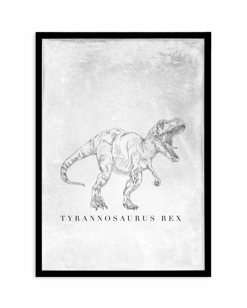 Tyrannosaurus Rex PT | Dinosaur Collection Art Print-PRINT-Olive et Oriel-Olive et Oriel-A5 | 5.8" x 8.3" | 14.8 x 21cm-Black-With White Border-Buy-Australian-Art-Prints-Online-with-Olive-et-Oriel-Your-Artwork-Specialists-Austrailia-Decorate-With-Coastal-Photo-Wall-Art-Prints-From-Our-Beach-House-Artwork-Collection-Fine-Poster-and-Framed-Artwork