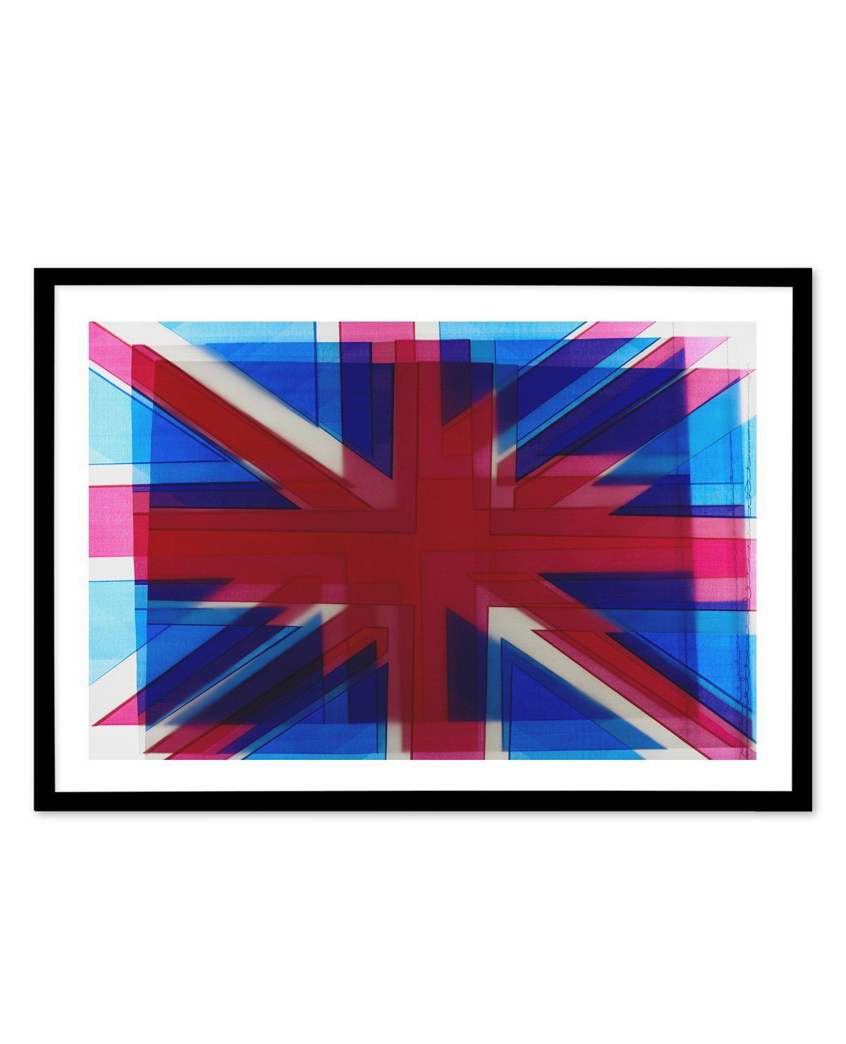 Union Jack Abstract Art Print-PRINT-Olive et Oriel-Olive et Oriel-A5 | 5.8" x 8.3" | 14.8 x 21cm-Black-With White Border-Buy-Australian-Art-Prints-Online-with-Olive-et-Oriel-Your-Artwork-Specialists-Austrailia-Decorate-With-Coastal-Photo-Wall-Art-Prints-From-Our-Beach-House-Artwork-Collection-Fine-Poster-and-Framed-Artwork