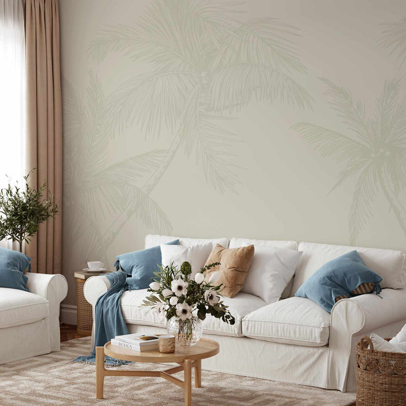 The Palms Wallpaper in New Neutral