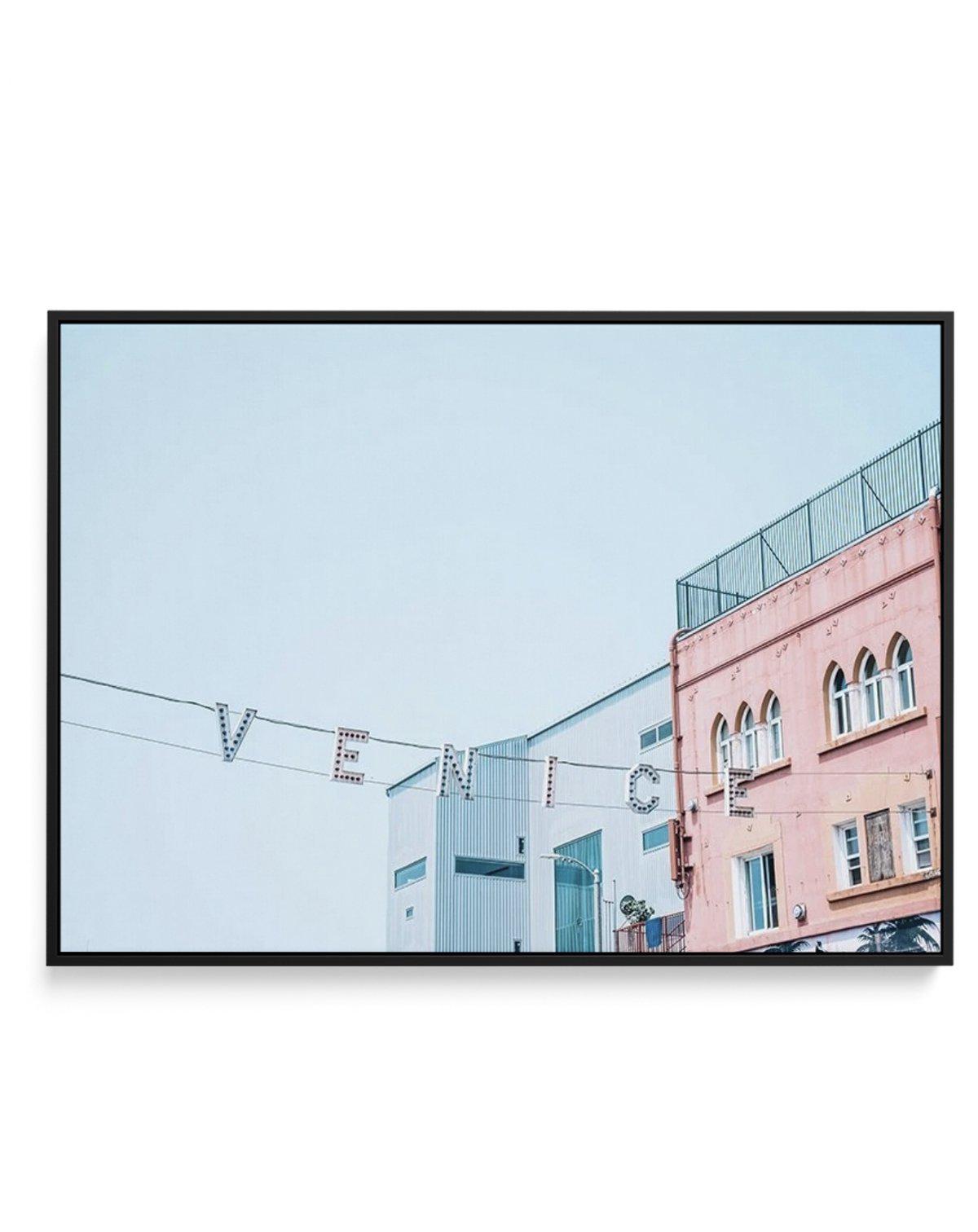 Venice Beach Sign I | LS | Framed Canvas-CANVAS-You can shop wall art online with Olive et Oriel for everything from abstract art to fun kids wall art. Our beautiful modern art prints and canvas art are available from large canvas prints to wall art paintings and our proudly Australian artwork collection offers only the highest quality framed large wall art and canvas art Australia - You can buy fashion photography prints or Hampton print posters and paintings on canvas from Olive et Oriel and h