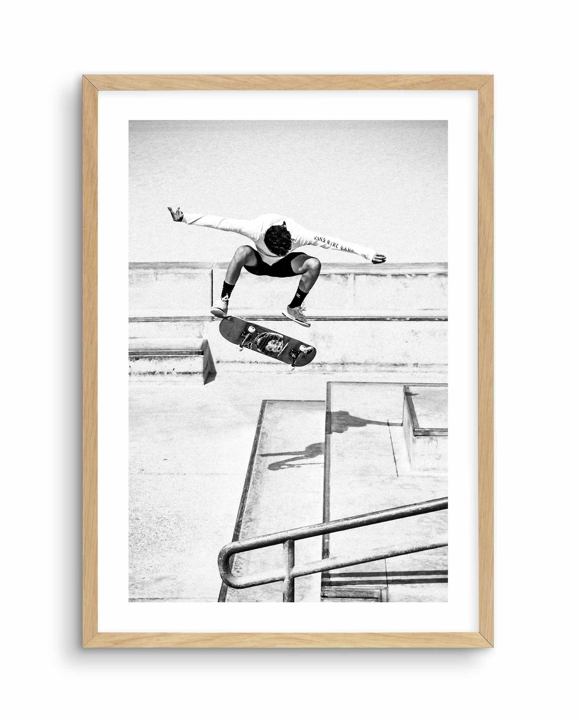 Venice Skate Park III Art Print-PRINT-Olive et Oriel-Olive et Oriel-A4 | 8.3" x 11.7" | 21 x 29.7cm-Oak-With White Border-Buy-Australian-Art-Prints-Online-with-Olive-et-Oriel-Your-Artwork-Specialists-Austrailia-Decorate-With-Coastal-Photo-Wall-Art-Prints-From-Our-Beach-House-Artwork-Collection-Fine-Poster-and-Framed-Artwork