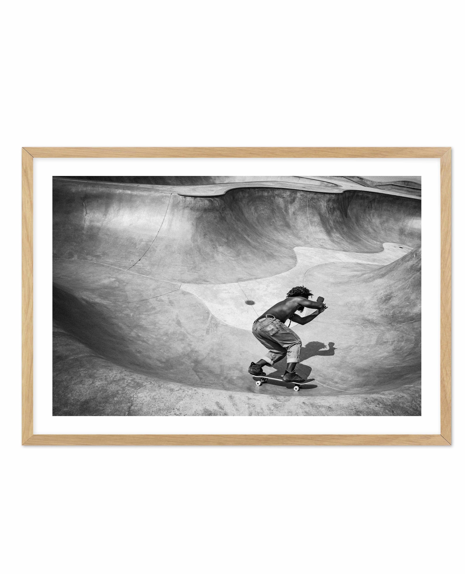 Venice Skate Park I Art Print-PRINT-Olive et Oriel-Olive et Oriel-A4 | 8.3" x 11.7" | 21 x 29.7cm-Oak-With White Border-Buy-Australian-Art-Prints-Online-with-Olive-et-Oriel-Your-Artwork-Specialists-Austrailia-Decorate-With-Coastal-Photo-Wall-Art-Prints-From-Our-Beach-House-Artwork-Collection-Fine-Poster-and-Framed-Artwork