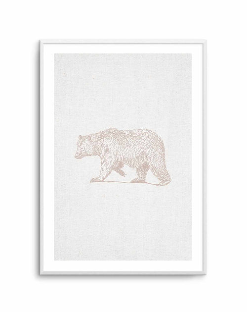 Vintage Bear on Linen | Customise Me! Art Print-PRINT-Olive et Oriel-Olive et Oriel-Buy-Australian-Art-Prints-Online-with-Olive-et-Oriel-Your-Artwork-Specialists-Austrailia-Decorate-With-Coastal-Photo-Wall-Art-Prints-From-Our-Beach-House-Artwork-Collection-Fine-Poster-and-Framed-Artwork