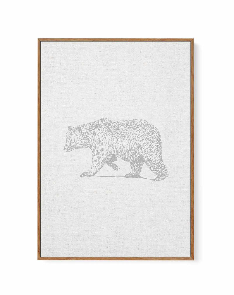 Vintage Bear on Linen | Framed Canvas-CANVAS-You can shop wall art online with Olive et Oriel for everything from abstract art to fun kids wall art. Our beautiful modern art prints and canvas art are available from large canvas prints to wall art paintings and our proudly Australian artwork collection offers only the highest quality framed large wall art and canvas art Australia - You can buy fashion photography prints or Hampton print posters and paintings on canvas from Olive et Oriel and have
