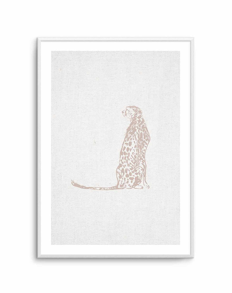 Vintage Cheetah on Linen | Customise Me! Art Print-PRINT-Olive et Oriel-Olive et Oriel-Buy-Australian-Art-Prints-Online-with-Olive-et-Oriel-Your-Artwork-Specialists-Austrailia-Decorate-With-Coastal-Photo-Wall-Art-Prints-From-Our-Beach-House-Artwork-Collection-Fine-Poster-and-Framed-Artwork