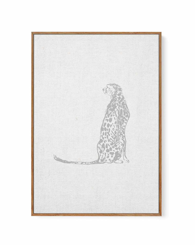 Vintage Cheetah on Linen | Framed Canvas-CANVAS-You can shop wall art online with Olive et Oriel for everything from abstract art to fun kids wall art. Our beautiful modern art prints and canvas art are available from large canvas prints to wall art paintings and our proudly Australian artwork collection offers only the highest quality framed large wall art and canvas art Australia - You can buy fashion photography prints or Hampton print posters and paintings on canvas from Olive et Oriel and h