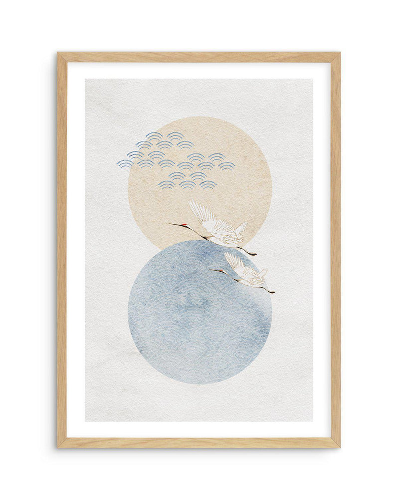 Vintage Crane II Art Print-PRINT-Olive et Oriel-Olive et Oriel-A5 | 5.8" x 8.3" | 14.8 x 21cm-Oak-With White Border-Buy-Australian-Art-Prints-Online-with-Olive-et-Oriel-Your-Artwork-Specialists-Austrailia-Decorate-With-Coastal-Photo-Wall-Art-Prints-From-Our-Beach-House-Artwork-Collection-Fine-Poster-and-Framed-Artwork