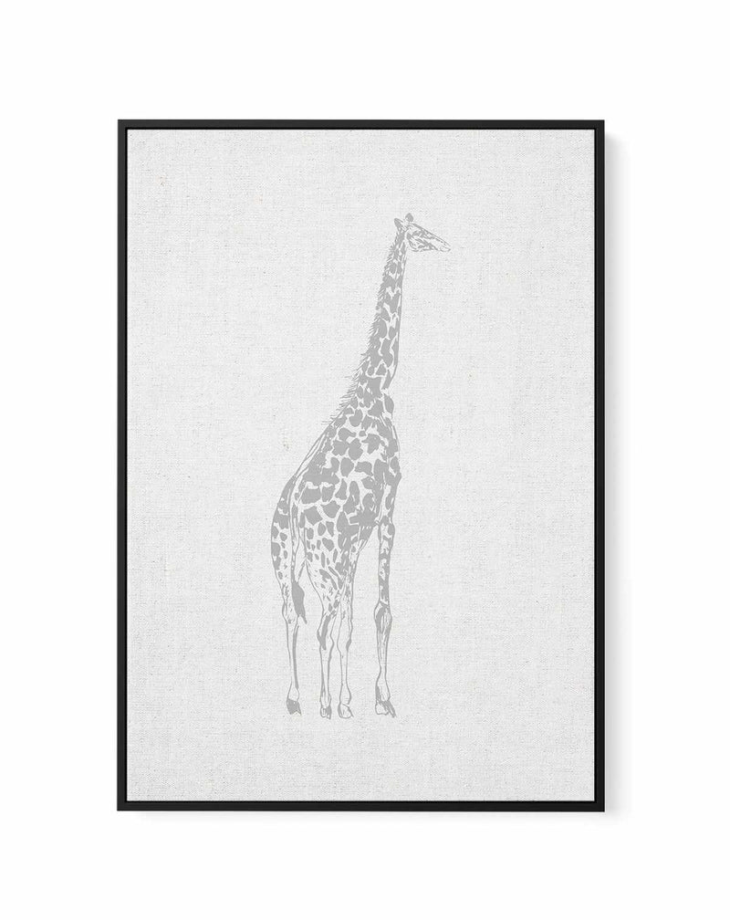 Vintage Giraffe on Linen | 3 Colour Options | Framed Canvas-CANVAS-You can shop wall art online with Olive et Oriel for everything from abstract art to fun kids wall art. Our beautiful modern art prints and canvas art are available from large canvas prints to wall art paintings and our proudly Australian artwork collection offers only the highest quality framed large wall art and canvas art Australia - You can buy fashion photography prints or Hampton print posters and paintings on canvas from O