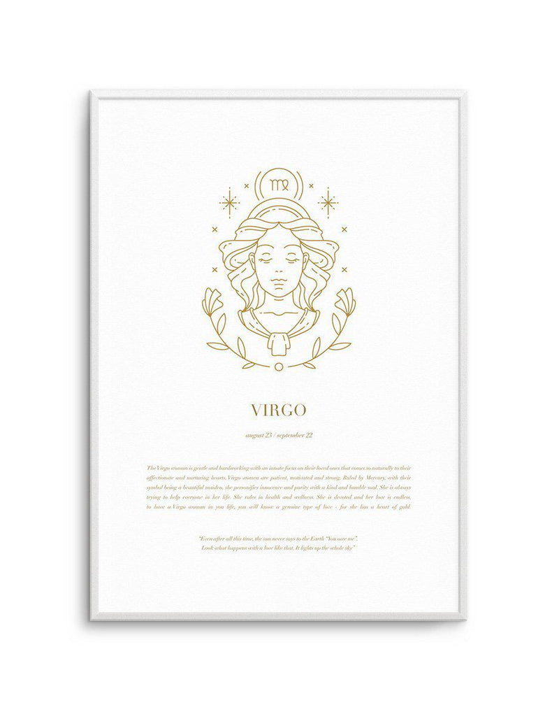 Virgo | Celestial Zodiac Art Print-PRINT-Olive et Oriel-Olive et Oriel-A4 | 8.3" x 11.7" | 21 x 29.7cm-Unframed Art Print-With White Border-Buy-Australian-Art-Prints-Online-with-Olive-et-Oriel-Your-Artwork-Specialists-Austrailia-Decorate-With-Coastal-Photo-Wall-Art-Prints-From-Our-Beach-House-Artwork-Collection-Fine-Poster-and-Framed-Artwork