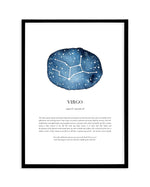 Virgo | Watercolour Zodiac Art Print-PRINT-Olive et Oriel-Olive et Oriel-A5 | 5.8" x 8.3" | 14.8 x 21cm-Black-With White Border-Buy-Australian-Art-Prints-Online-with-Olive-et-Oriel-Your-Artwork-Specialists-Austrailia-Decorate-With-Coastal-Photo-Wall-Art-Prints-From-Our-Beach-House-Artwork-Collection-Fine-Poster-and-Framed-Artwork