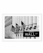 Wall Street Sign Art Print-PRINT-Olive et Oriel-Olive et Oriel-A5 | 5.8" x 8.3" | 14.8 x 21cm-White-With White Border-Buy-Australian-Art-Prints-Online-with-Olive-et-Oriel-Your-Artwork-Specialists-Austrailia-Decorate-With-Coastal-Photo-Wall-Art-Prints-From-Our-Beach-House-Artwork-Collection-Fine-Poster-and-Framed-Artwork
