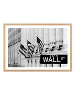 Wall Street Sign Art Print-PRINT-Olive et Oriel-Olive et Oriel-A5 | 5.8" x 8.3" | 14.8 x 21cm-Oak-With White Border-Buy-Australian-Art-Prints-Online-with-Olive-et-Oriel-Your-Artwork-Specialists-Austrailia-Decorate-With-Coastal-Photo-Wall-Art-Prints-From-Our-Beach-House-Artwork-Collection-Fine-Poster-and-Framed-Artwork