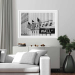 Wall Street Sign Art Print-PRINT-Olive et Oriel-Olive et Oriel-Buy-Australian-Art-Prints-Online-with-Olive-et-Oriel-Your-Artwork-Specialists-Austrailia-Decorate-With-Coastal-Photo-Wall-Art-Prints-From-Our-Beach-House-Artwork-Collection-Fine-Poster-and-Framed-Artwork