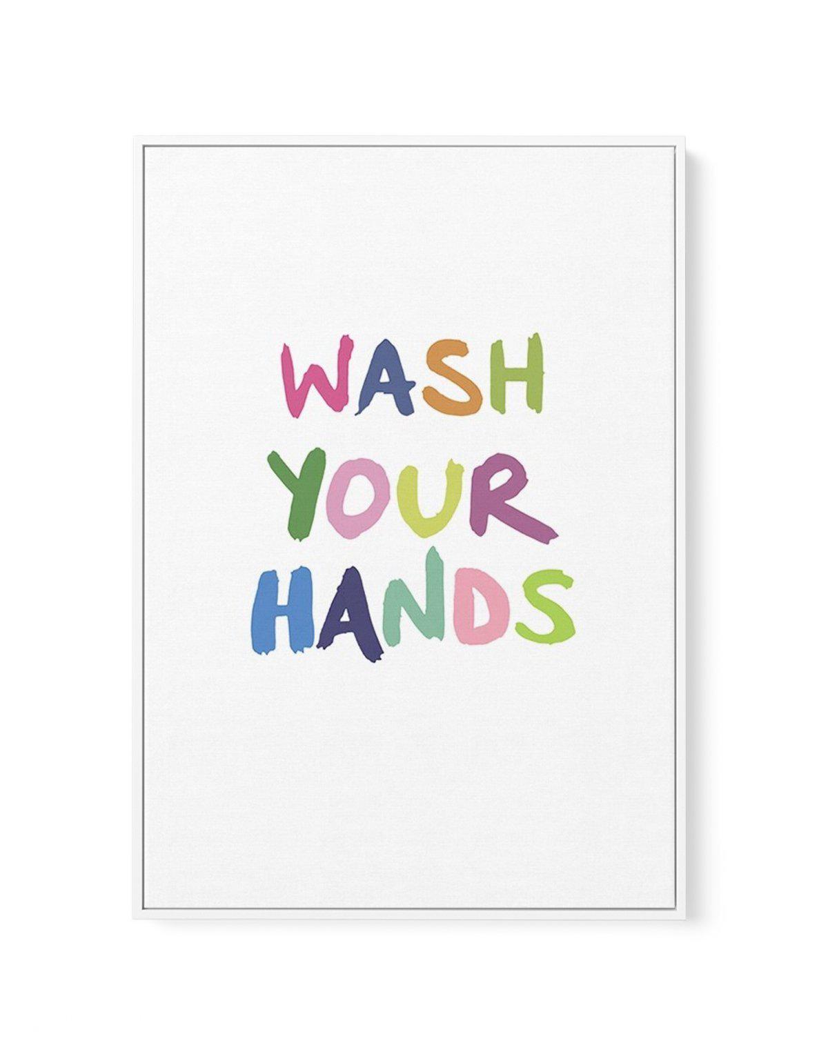 Wash Your Hands | Framed Canvas-CANVAS-You can shop wall art online with Olive et Oriel for everything from abstract art to fun kids wall art. Our beautiful modern art prints and canvas art are available from large canvas prints to wall art paintings and our proudly Australian artwork collection offers only the highest quality framed large wall art and canvas art Australia - You can buy fashion photography prints or Hampton print posters and paintings on canvas from Olive et Oriel and have them 