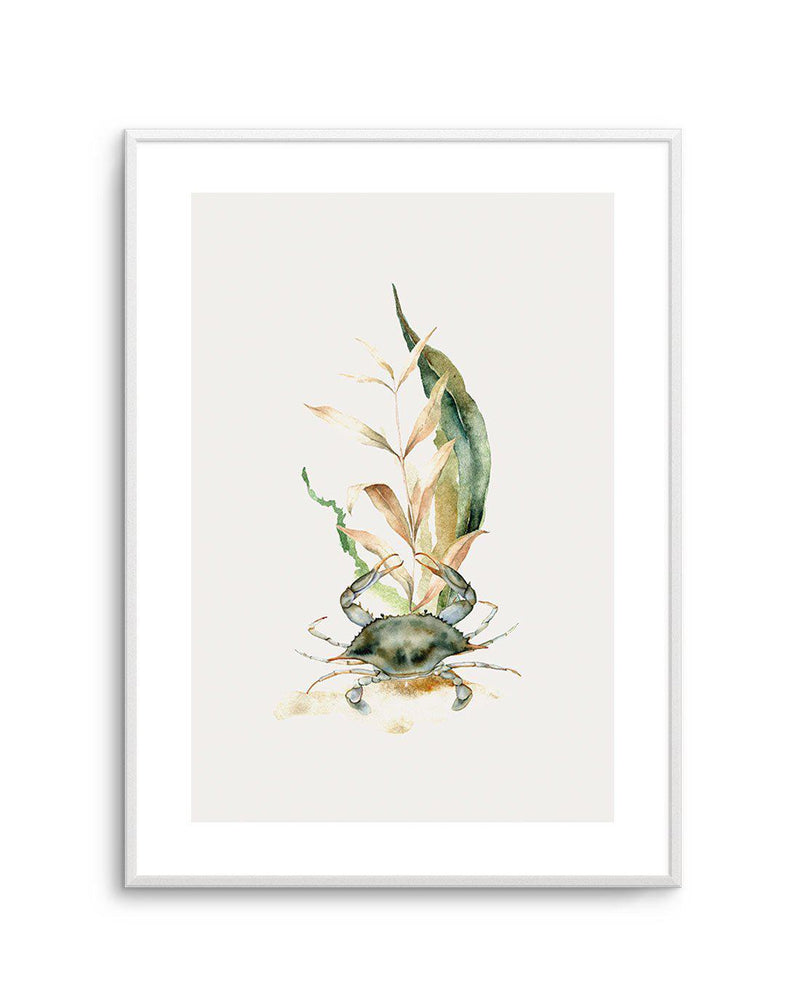 Watercolour Crab Art Print-PRINT-Olive et Oriel-Olive et Oriel-A5 | 5.8" x 8.3" | 14.8 x 21cm-Unframed Art Print-With White Border-Buy-Australian-Art-Prints-Online-with-Olive-et-Oriel-Your-Artwork-Specialists-Austrailia-Decorate-With-Coastal-Photo-Wall-Art-Prints-From-Our-Beach-House-Artwork-Collection-Fine-Poster-and-Framed-Artwork