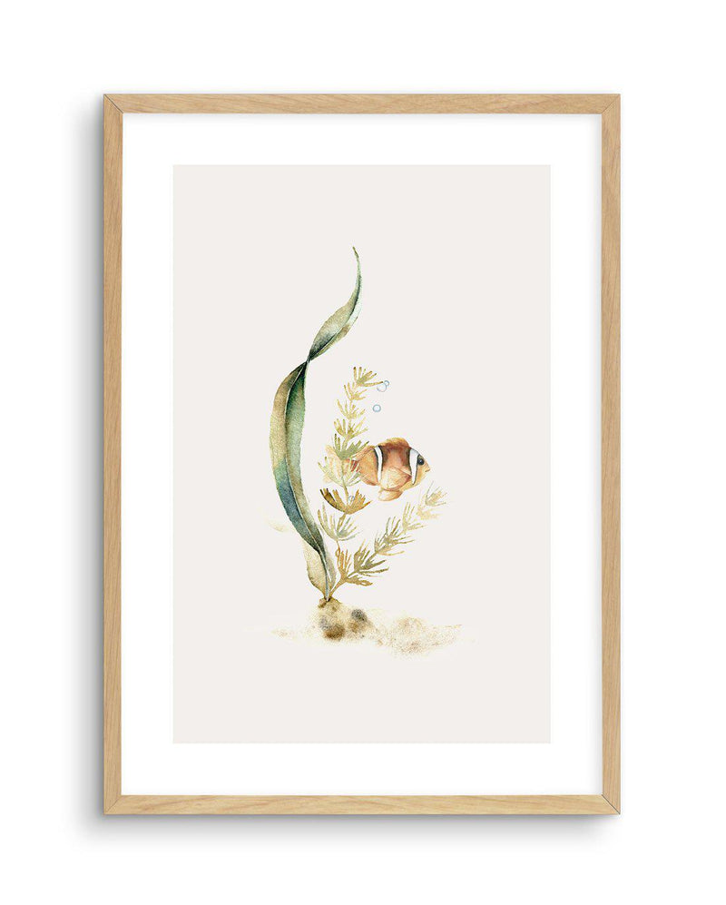 Watercolour Fish Art Print-PRINT-Olive et Oriel-Olive et Oriel-A5 | 5.8" x 8.3" | 14.8 x 21cm-Oak-With White Border-Buy-Australian-Art-Prints-Online-with-Olive-et-Oriel-Your-Artwork-Specialists-Austrailia-Decorate-With-Coastal-Photo-Wall-Art-Prints-From-Our-Beach-House-Artwork-Collection-Fine-Poster-and-Framed-Artwork