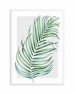Watercolour Palm On Grey I Art Print-PRINT-Olive et Oriel-Olive et Oriel-A5 | 5.8" x 8.3" | 14.8 x 21cm-White-With White Border-Buy-Australian-Art-Prints-Online-with-Olive-et-Oriel-Your-Artwork-Specialists-Austrailia-Decorate-With-Coastal-Photo-Wall-Art-Prints-From-Our-Beach-House-Artwork-Collection-Fine-Poster-and-Framed-Artwork