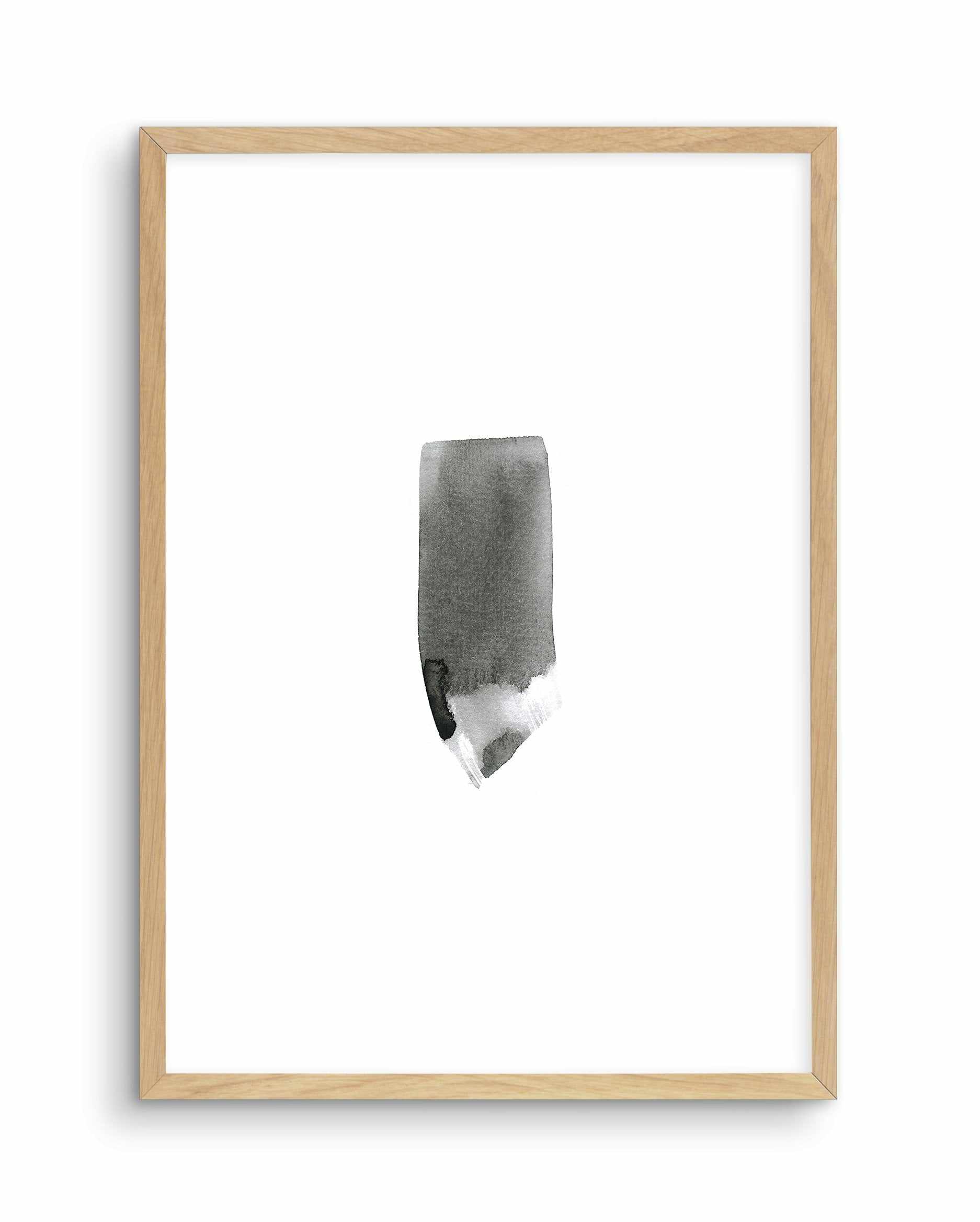 Watercolour Stroke | Black Art Print-PRINT-Olive et Oriel-Olive et Oriel-A5 | 5.8" x 8.3" | 14.8 x 21cm-Oak-With White Border-Buy-Australian-Art-Prints-Online-with-Olive-et-Oriel-Your-Artwork-Specialists-Austrailia-Decorate-With-Coastal-Photo-Wall-Art-Prints-From-Our-Beach-House-Artwork-Collection-Fine-Poster-and-Framed-Artwork