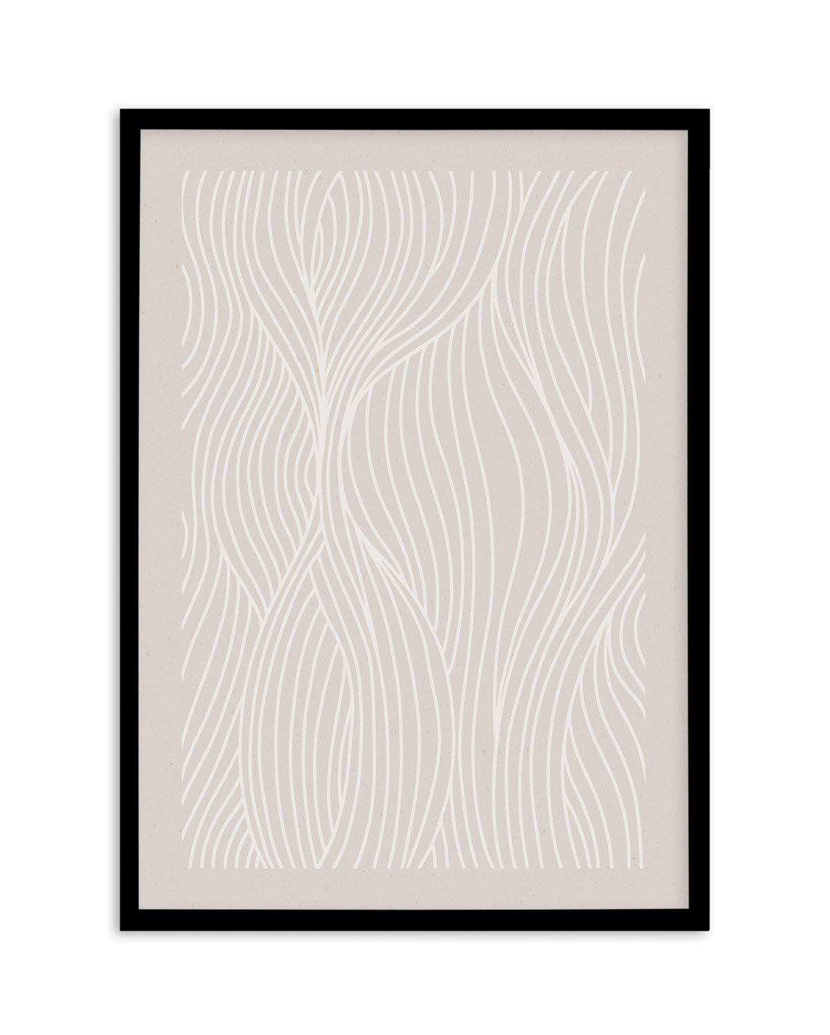 Wave Lines I Art Print-PRINT-Olive et Oriel-Olive et Oriel-A4 | 8.3" x 11.7" | 21 x 29.7cm-Black-With White Border-Buy-Australian-Art-Prints-Online-with-Olive-et-Oriel-Your-Artwork-Specialists-Austrailia-Decorate-With-Coastal-Photo-Wall-Art-Prints-From-Our-Beach-House-Artwork-Collection-Fine-Poster-and-Framed-Artwork