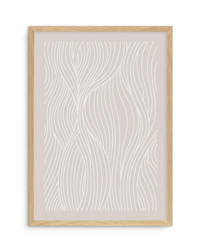 Wave Lines I Art Print-PRINT-Olive et Oriel-Olive et Oriel-A4 | 8.3" x 11.7" | 21 x 29.7cm-Oak-With White Border-Buy-Australian-Art-Prints-Online-with-Olive-et-Oriel-Your-Artwork-Specialists-Austrailia-Decorate-With-Coastal-Photo-Wall-Art-Prints-From-Our-Beach-House-Artwork-Collection-Fine-Poster-and-Framed-Artwork