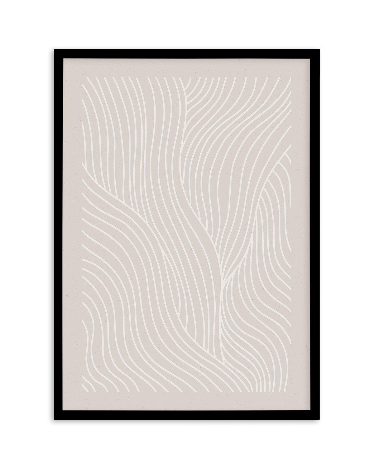 Wave Lines II Art Print-PRINT-Olive et Oriel-Olive et Oriel-A4 | 8.3" x 11.7" | 21 x 29.7cm-Black-With White Border-Buy-Australian-Art-Prints-Online-with-Olive-et-Oriel-Your-Artwork-Specialists-Austrailia-Decorate-With-Coastal-Photo-Wall-Art-Prints-From-Our-Beach-House-Artwork-Collection-Fine-Poster-and-Framed-Artwork