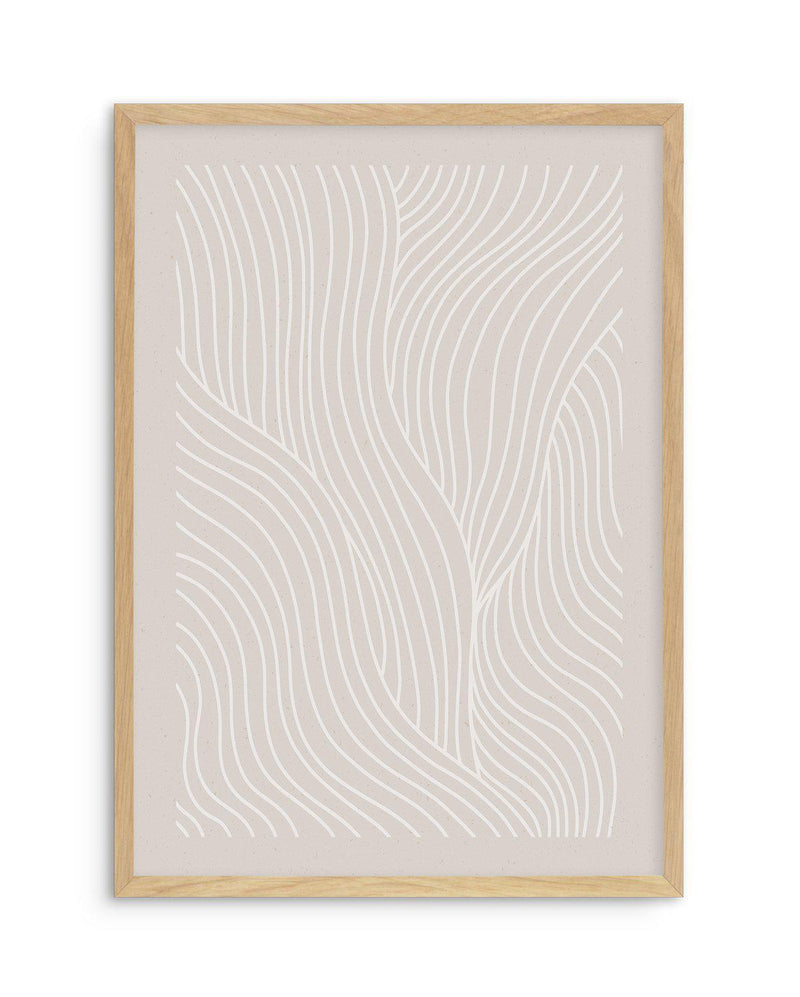 Wave Lines II Art Print-PRINT-Olive et Oriel-Olive et Oriel-A4 | 8.3" x 11.7" | 21 x 29.7cm-Oak-With White Border-Buy-Australian-Art-Prints-Online-with-Olive-et-Oriel-Your-Artwork-Specialists-Austrailia-Decorate-With-Coastal-Photo-Wall-Art-Prints-From-Our-Beach-House-Artwork-Collection-Fine-Poster-and-Framed-Artwork