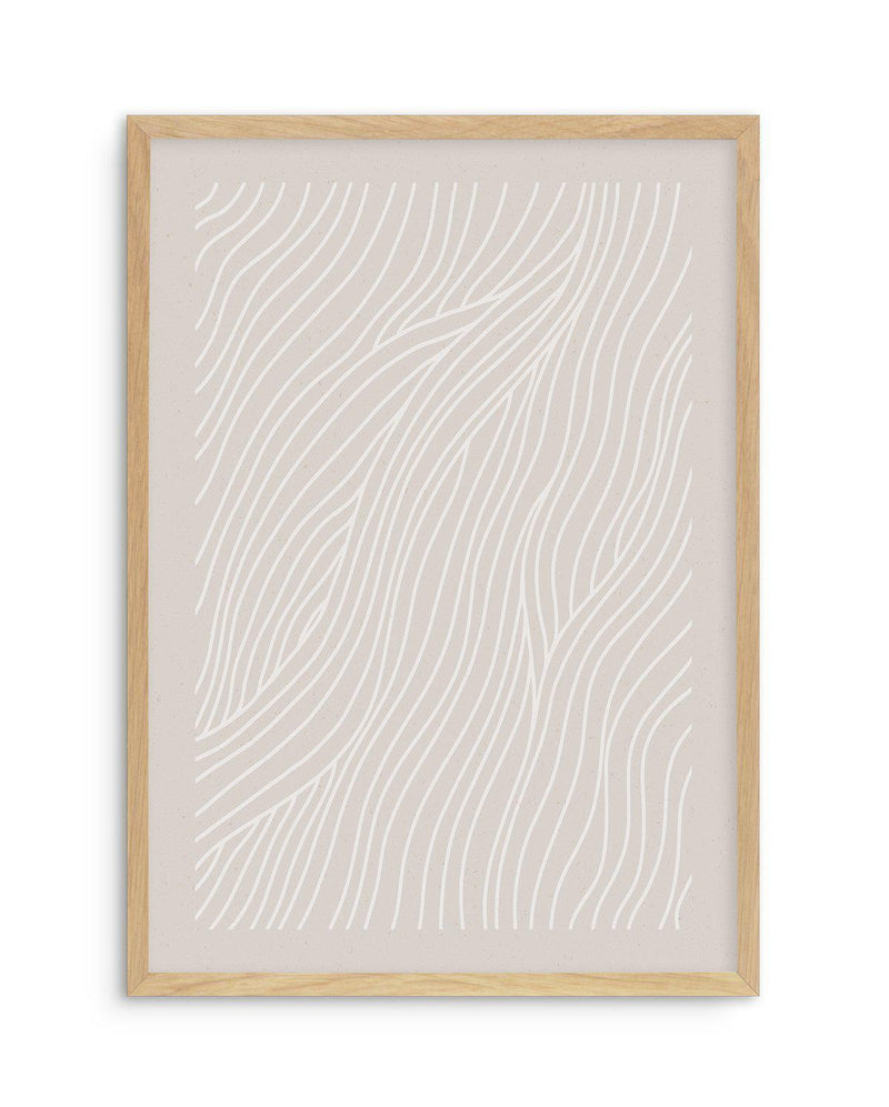 Wave Lines III Art Print-PRINT-Olive et Oriel-Olive et Oriel-A4 | 8.3" x 11.7" | 21 x 29.7cm-Oak-With White Border-Buy-Australian-Art-Prints-Online-with-Olive-et-Oriel-Your-Artwork-Specialists-Austrailia-Decorate-With-Coastal-Photo-Wall-Art-Prints-From-Our-Beach-House-Artwork-Collection-Fine-Poster-and-Framed-Artwork