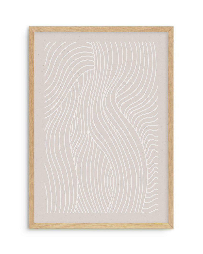 Wave Lines IV Art Print-PRINT-Olive et Oriel-Olive et Oriel-A4 | 8.3" x 11.7" | 21 x 29.7cm-Oak-With White Border-Buy-Australian-Art-Prints-Online-with-Olive-et-Oriel-Your-Artwork-Specialists-Austrailia-Decorate-With-Coastal-Photo-Wall-Art-Prints-From-Our-Beach-House-Artwork-Collection-Fine-Poster-and-Framed-Artwork