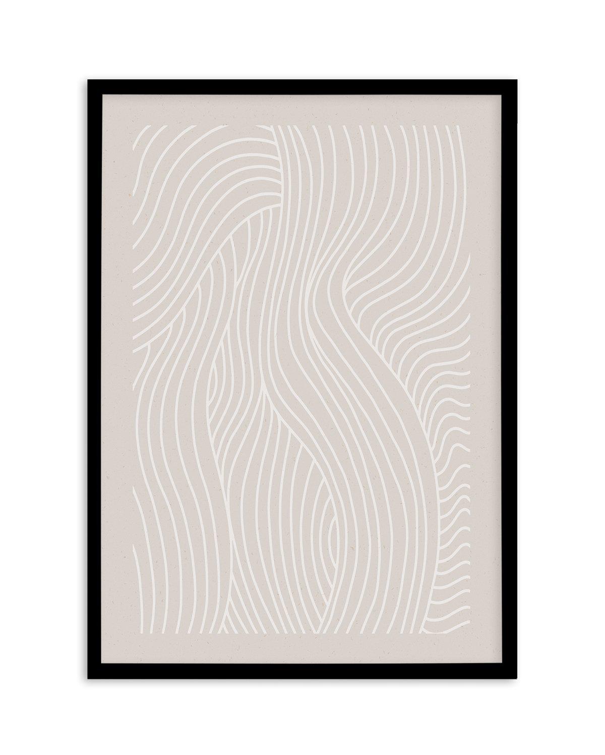 Wave Lines IV Art Print-PRINT-Olive et Oriel-Olive et Oriel-A4 | 8.3" x 11.7" | 21 x 29.7cm-Black-With White Border-Buy-Australian-Art-Prints-Online-with-Olive-et-Oriel-Your-Artwork-Specialists-Austrailia-Decorate-With-Coastal-Photo-Wall-Art-Prints-From-Our-Beach-House-Artwork-Collection-Fine-Poster-and-Framed-Artwork