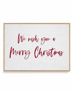 We Wish You A Merry Christmas | Framed Canvas Art Print