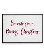 We Wish You A Merry Christmas | Framed Canvas-CANVAS-You can shop wall art online with Olive et Oriel for everything from abstract art to fun kids wall art. Our beautiful modern art prints and canvas art are available from large canvas prints to wall art paintings and our proudly Australian artwork collection offers only the highest quality framed large wall art and canvas art Australia - You can buy fashion photography prints or Hampton print posters and paintings on canvas from Olive et Oriel 