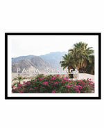 Welcome to Palm Springs Art Print-PRINT-Olive et Oriel-Olive et Oriel-A4 | 8.3" x 11.7" | 21 x 29.7cm-Black-With White Border-Buy-Australian-Art-Prints-Online-with-Olive-et-Oriel-Your-Artwork-Specialists-Austrailia-Decorate-With-Coastal-Photo-Wall-Art-Prints-From-Our-Beach-House-Artwork-Collection-Fine-Poster-and-Framed-Artwork