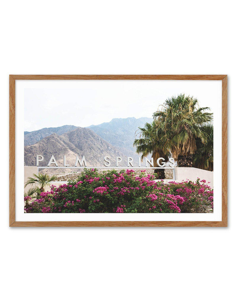 Welcome to Palm Springs Art Print-PRINT-Olive et Oriel-Olive et Oriel-50x70 cm | 19.6" x 27.5"-Walnut-With White Border-Buy-Australian-Art-Prints-Online-with-Olive-et-Oriel-Your-Artwork-Specialists-Austrailia-Decorate-With-Coastal-Photo-Wall-Art-Prints-From-Our-Beach-House-Artwork-Collection-Fine-Poster-and-Framed-Artwork