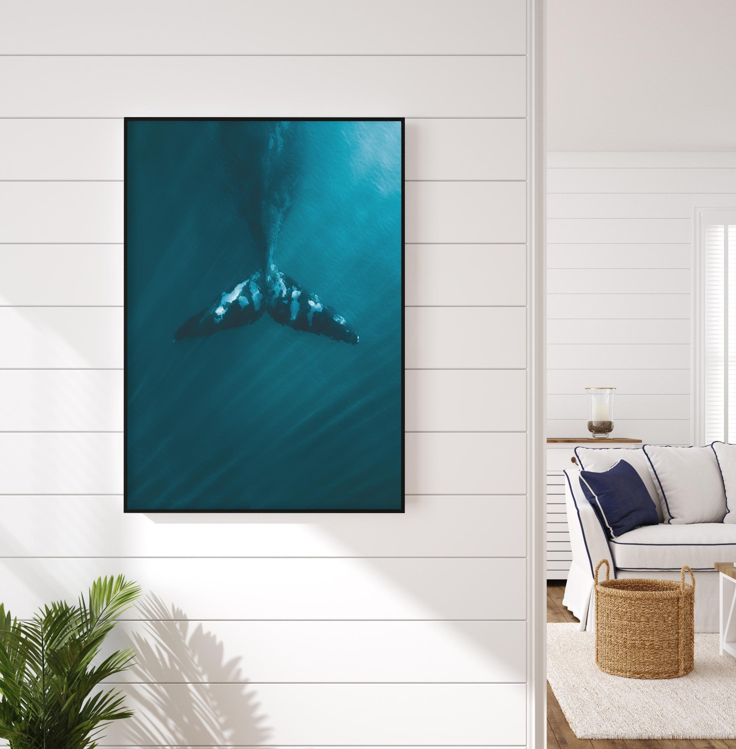 Whale Tail Blue | PT Art Print-PRINT-Olive et Oriel-Olive et Oriel-Buy-Australian-Art-Prints-Online-with-Olive-et-Oriel-Your-Artwork-Specialists-Austrailia-Decorate-With-Coastal-Photo-Wall-Art-Prints-From-Our-Beach-House-Artwork-Collection-Fine-Poster-and-Framed-Artwork