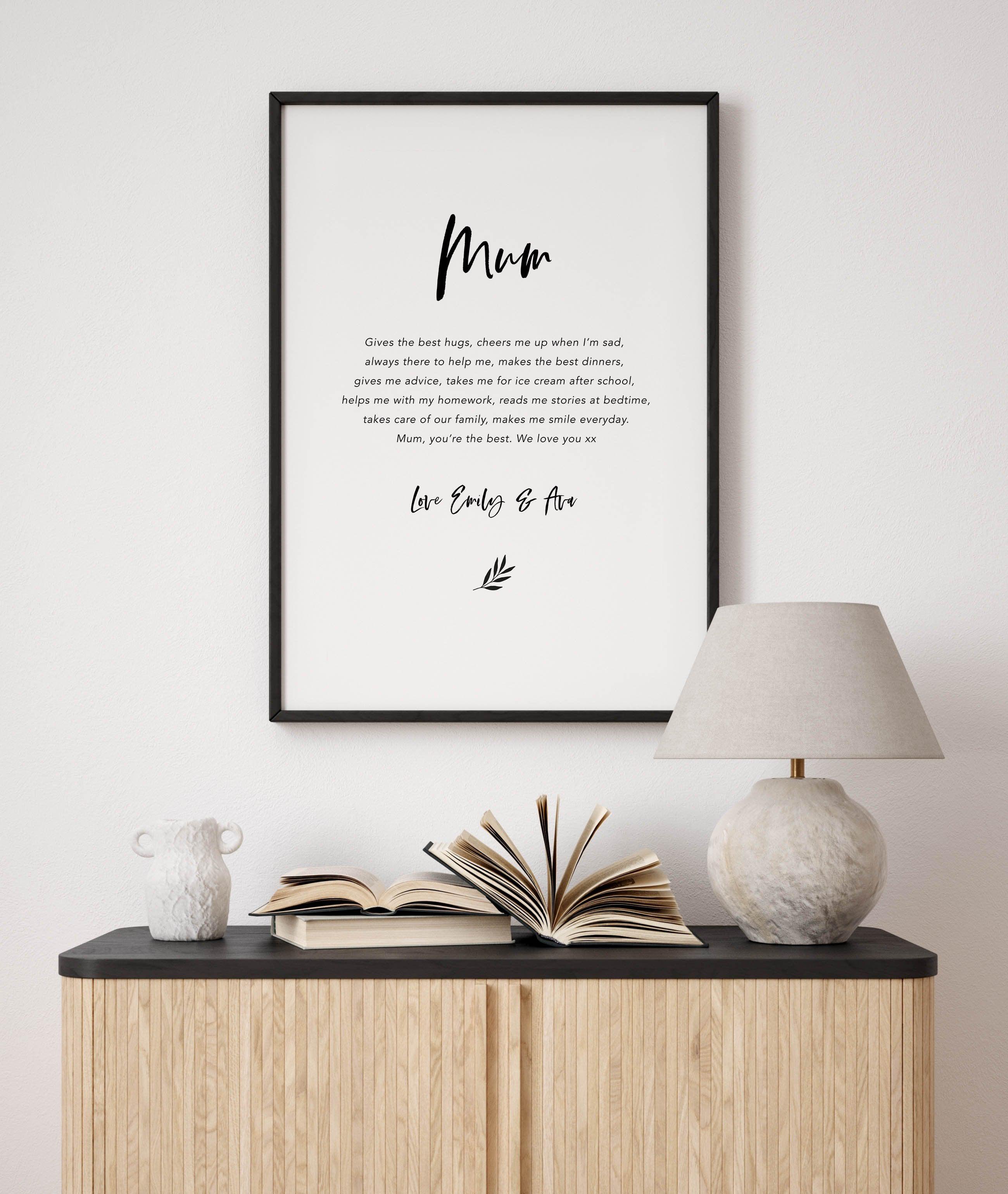 What I Love About Mum | Personalise Me! Art Print-PRINT-Olive et Oriel-Olive et Oriel-Buy-Australian-Art-Prints-Online-with-Olive-et-Oriel-Your-Artwork-Specialists-Austrailia-Decorate-With-Coastal-Photo-Wall-Art-Prints-From-Our-Beach-House-Artwork-Collection-Fine-Poster-and-Framed-Artwork