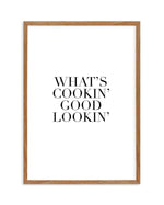 What's Cookin' Good Lookin' Art Print-PRINT-Olive et Oriel-Olive et Oriel-50x70 cm | 19.6" x 27.5"-Walnut-With White Border-Buy-Australian-Art-Prints-Online-with-Olive-et-Oriel-Your-Artwork-Specialists-Austrailia-Decorate-With-Coastal-Photo-Wall-Art-Prints-From-Our-Beach-House-Artwork-Collection-Fine-Poster-and-Framed-Artwork
