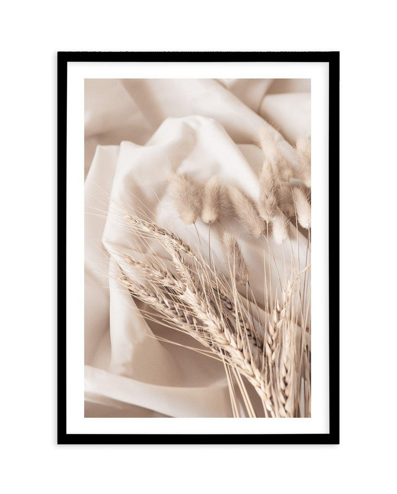 Wheat & Rabbit Tails Art Print-PRINT-Olive et Oriel-Olive et Oriel-A5 | 5.8" x 8.3" | 14.8 x 21cm-Black-With White Border-Buy-Australian-Art-Prints-Online-with-Olive-et-Oriel-Your-Artwork-Specialists-Austrailia-Decorate-With-Coastal-Photo-Wall-Art-Prints-From-Our-Beach-House-Artwork-Collection-Fine-Poster-and-Framed-Artwork