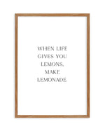 When Life Gives You Lemons Art Print-PRINT-Olive et Oriel-Olive et Oriel-50x70 cm | 19.6" x 27.5"-Walnut-With White Border-Buy-Australian-Art-Prints-Online-with-Olive-et-Oriel-Your-Artwork-Specialists-Austrailia-Decorate-With-Coastal-Photo-Wall-Art-Prints-From-Our-Beach-House-Artwork-Collection-Fine-Poster-and-Framed-Artwork