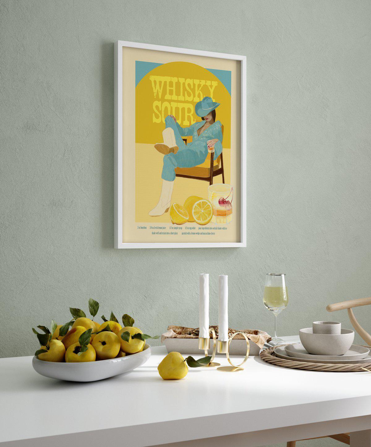 Whisky Sour By Jenny Liz Rome Art Print-PRINT-Olive et Oriel-Olive et Oriel-Buy-Australian-Art-Prints-Online-with-Olive-et-Oriel-Your-Artwork-Specialists-Austrailia-Decorate-With-Coastal-Photo-Wall-Art-Prints-From-Our-Beach-House-Artwork-Collection-Fine-Poster-and-Framed-Artwork