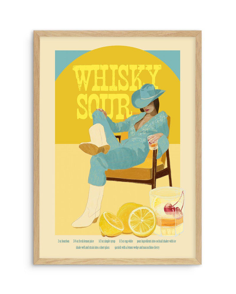 Whisky Sour By Jenny Liz Rome Art Print-PRINT-Olive et Oriel-Olive et Oriel-A5 | 5.8" x 8.3" | 14.8 x 21cm-Oak-With White Border-Buy-Australian-Art-Prints-Online-with-Olive-et-Oriel-Your-Artwork-Specialists-Austrailia-Decorate-With-Coastal-Photo-Wall-Art-Prints-From-Our-Beach-House-Artwork-Collection-Fine-Poster-and-Framed-Artwork