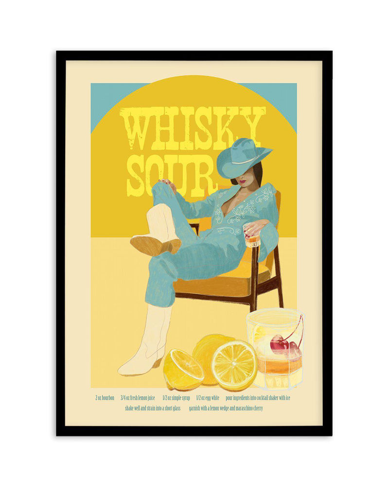 Whisky Sour By Jenny Liz Rome Art Print-PRINT-Olive et Oriel-Olive et Oriel-A5 | 5.8" x 8.3" | 14.8 x 21cm-Black-With White Border-Buy-Australian-Art-Prints-Online-with-Olive-et-Oriel-Your-Artwork-Specialists-Austrailia-Decorate-With-Coastal-Photo-Wall-Art-Prints-From-Our-Beach-House-Artwork-Collection-Fine-Poster-and-Framed-Artwork