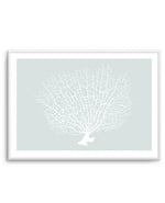 White Coral On Mint Art Print-PRINT-Olive et Oriel-Olive et Oriel-A5 | 5.8" x 8.3" | 14.8 x 21cm-Unframed Art Print-With White Border-Buy-Australian-Art-Prints-Online-with-Olive-et-Oriel-Your-Artwork-Specialists-Austrailia-Decorate-With-Coastal-Photo-Wall-Art-Prints-From-Our-Beach-House-Artwork-Collection-Fine-Poster-and-Framed-Artwork