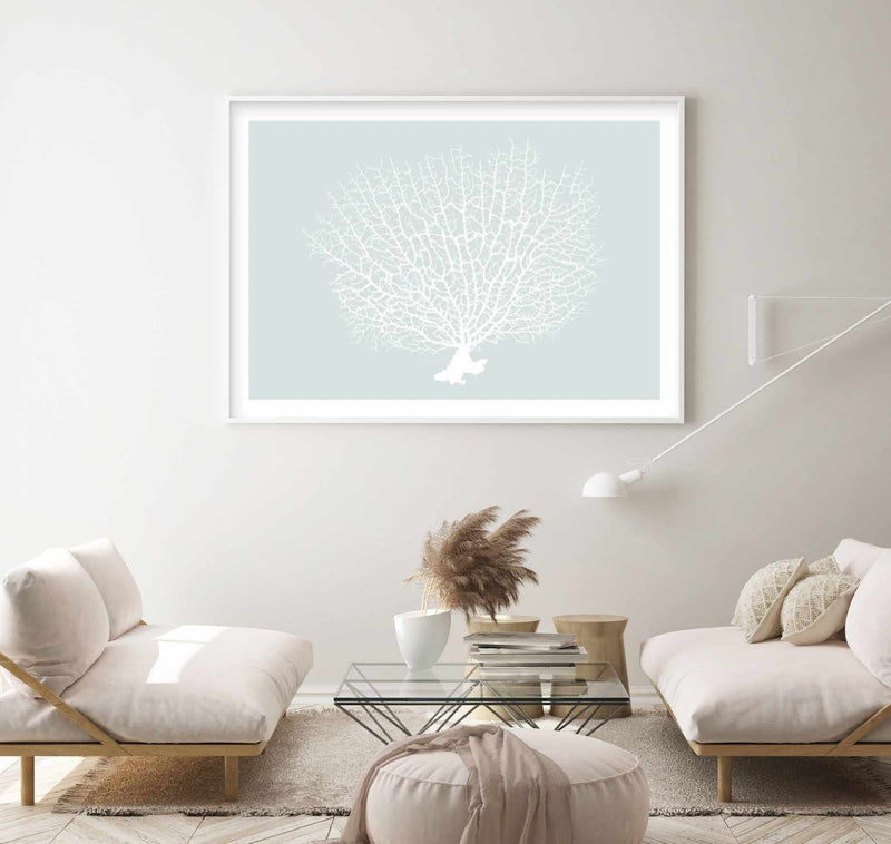White Coral On Mint Art Print-PRINT-Olive et Oriel-Olive et Oriel-Buy-Australian-Art-Prints-Online-with-Olive-et-Oriel-Your-Artwork-Specialists-Austrailia-Decorate-With-Coastal-Photo-Wall-Art-Prints-From-Our-Beach-House-Artwork-Collection-Fine-Poster-and-Framed-Artwork