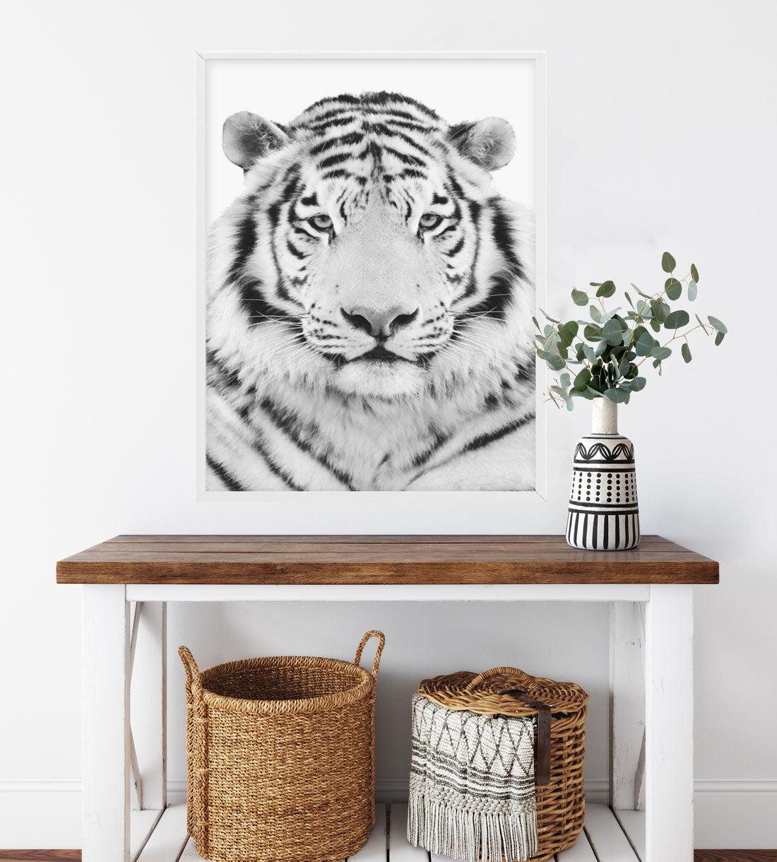 White Tiger Art Print-PRINT-Olive et Oriel-Olive et Oriel-Buy-Australian-Art-Prints-Online-with-Olive-et-Oriel-Your-Artwork-Specialists-Austrailia-Decorate-With-Coastal-Photo-Wall-Art-Prints-From-Our-Beach-House-Artwork-Collection-Fine-Poster-and-Framed-Artwork