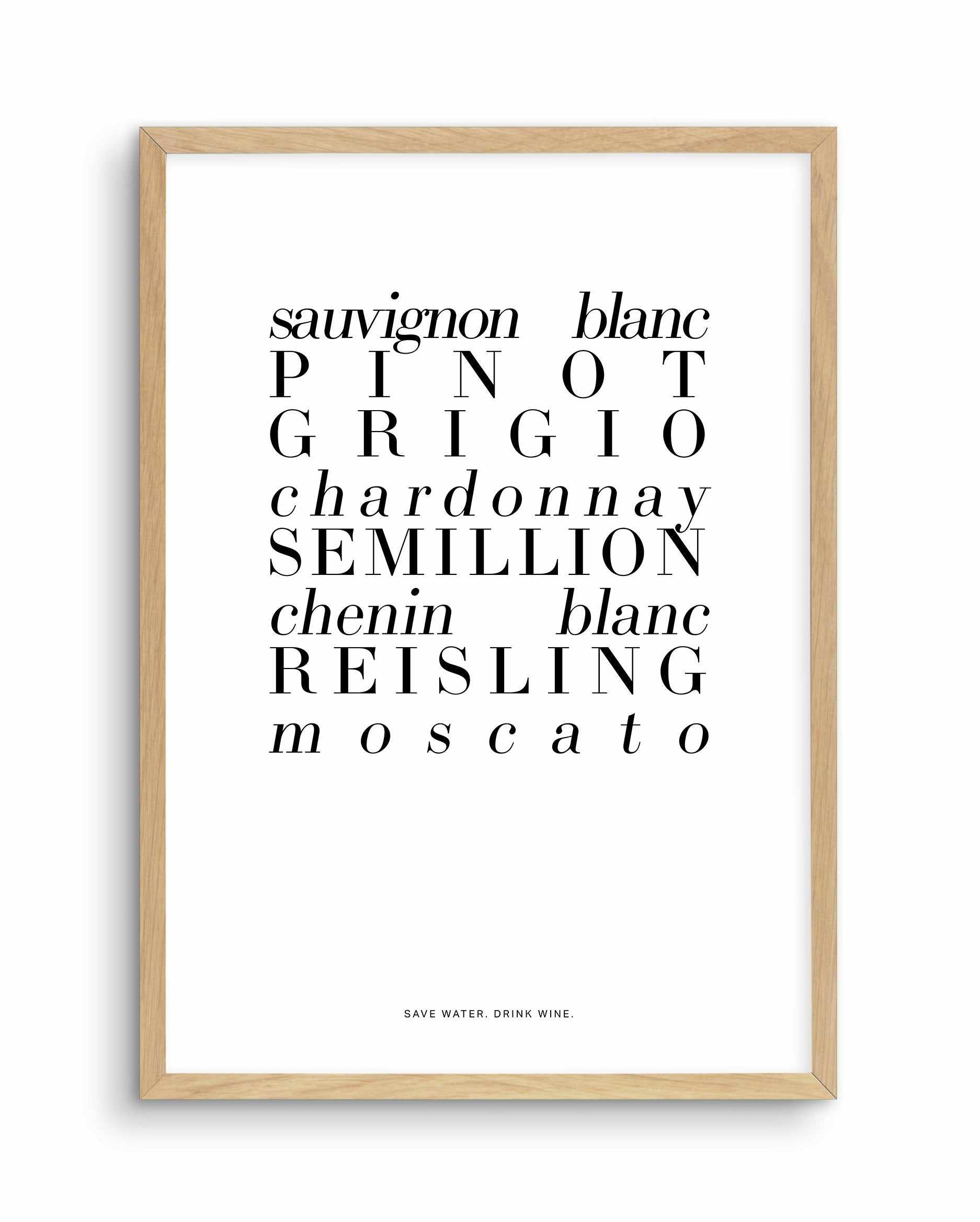 White Wine Art Print-PRINT-Olive et Oriel-Olive et Oriel-A4 | 8.3" x 11.7" | 21 x 29.7cm-Oak-With White Border-Buy-Australian-Art-Prints-Online-with-Olive-et-Oriel-Your-Artwork-Specialists-Austrailia-Decorate-With-Coastal-Photo-Wall-Art-Prints-From-Our-Beach-House-Artwork-Collection-Fine-Poster-and-Framed-Artwork