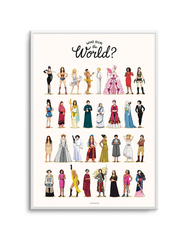 Who Run The World | Draw Me A Song Collection Art Print-PRINT-Olive et Oriel-Olive et Oriel-A5 | 5.8" x 8.3" | 14.8 x 21cm-Unframed Art Print-With White Border-Buy-Australian-Art-Prints-Online-with-Olive-et-Oriel-Your-Artwork-Specialists-Austrailia-Decorate-With-Coastal-Photo-Wall-Art-Prints-From-Our-Beach-House-Artwork-Collection-Fine-Poster-and-Framed-Artwork