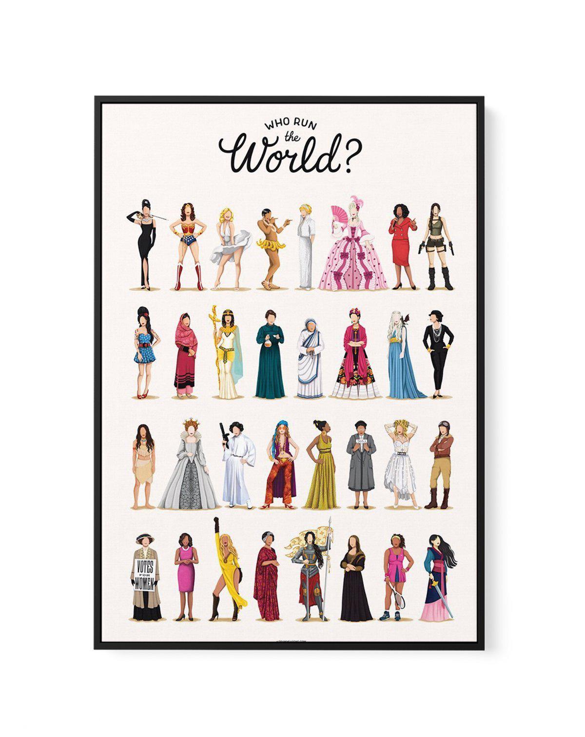 Who Run The World | Draw Me A Song Collection | Framed Canvas-CANVAS-You can shop wall art online with Olive et Oriel for everything from abstract art to fun kids wall art. Our beautiful modern art prints and canvas art are available from large canvas prints to wall art paintings and our proudly Australian artwork collection offers only the highest quality framed large wall art and canvas art Australia - You can buy fashion photography prints or Hampton print posters and paintings on canvas from