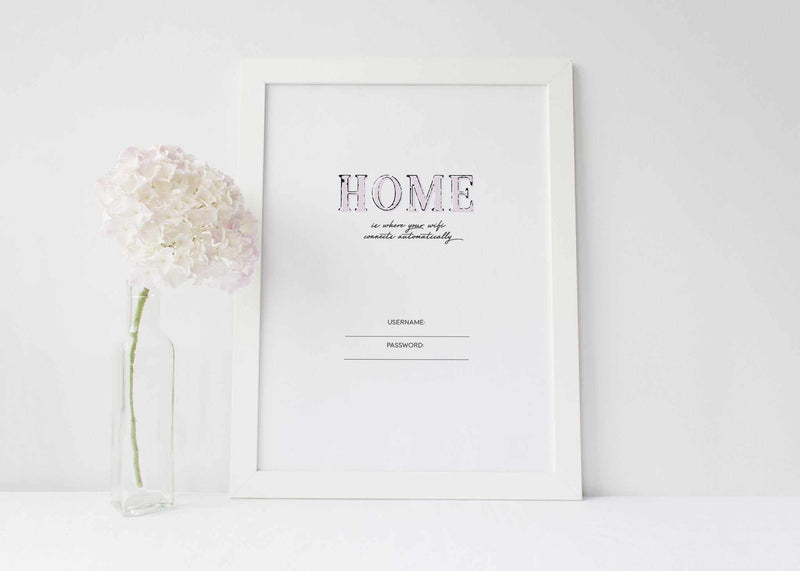Wifi - Home Is... Art Print-PRINT-Olive et Oriel-Olive et Oriel-Buy-Australian-Art-Prints-Online-with-Olive-et-Oriel-Your-Artwork-Specialists-Austrailia-Decorate-With-Coastal-Photo-Wall-Art-Prints-From-Our-Beach-House-Artwork-Collection-Fine-Poster-and-Framed-Artwork