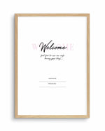 Wifi - Welcome... Art Print-PRINT-Olive et Oriel-Olive et Oriel-A5 | 5.8" x 8.3" | 14.8 x 21cm-Oak-With White Border-Buy-Australian-Art-Prints-Online-with-Olive-et-Oriel-Your-Artwork-Specialists-Austrailia-Decorate-With-Coastal-Photo-Wall-Art-Prints-From-Our-Beach-House-Artwork-Collection-Fine-Poster-and-Framed-Artwork